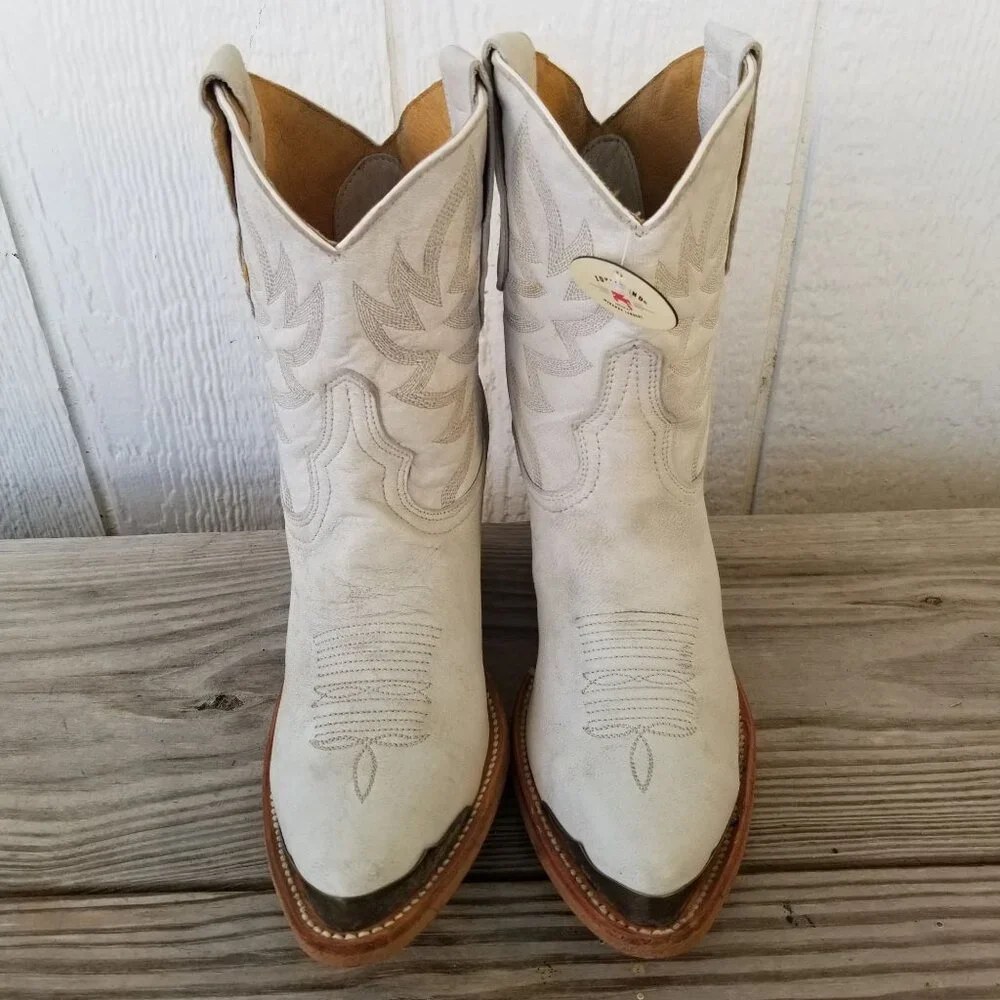 Idyllwind Wheels Womens Bone Leather Cowboy Western Booties 8 B BIWFA24L20